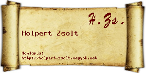 Holpert Zsolt névjegykártya